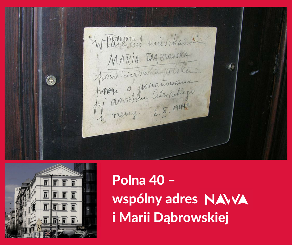 Polna 40 wspolny adres NAWA i Marii Dabrowskiej